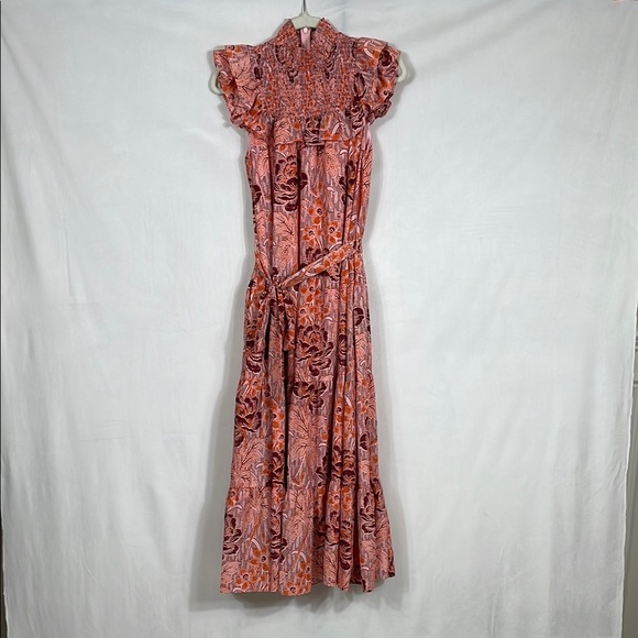 Likely Levine Midi Dress Size 4 High Neck Tie Waist EUC - Picture 4 of 14